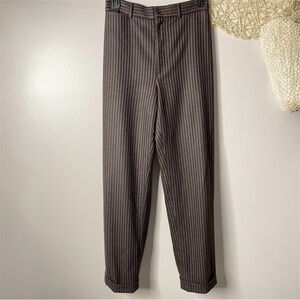 Vintage Ralph Lauren Collection Classics Striped Wool Trousers (Brown) - 26